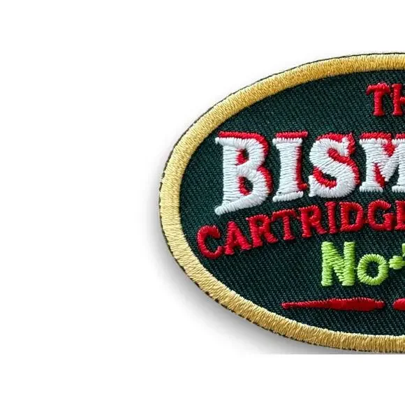 Vintage The Bismuth Cartridge Company No-Tox Embroidered Patch 3.5x2 Inch - Picture 2 of 5